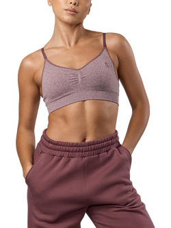 Gym King Sculpt Seamless Scrunch Bra, Grape Marl, Grape Marl