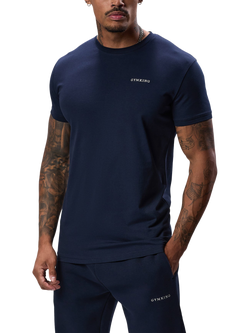 Gym King Cotton Rich Fundamental Muscle Fit T-Shirt, Navy