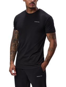 Gym King Cotton Rich Fundamental Muscle Fit T-Shirt, Black