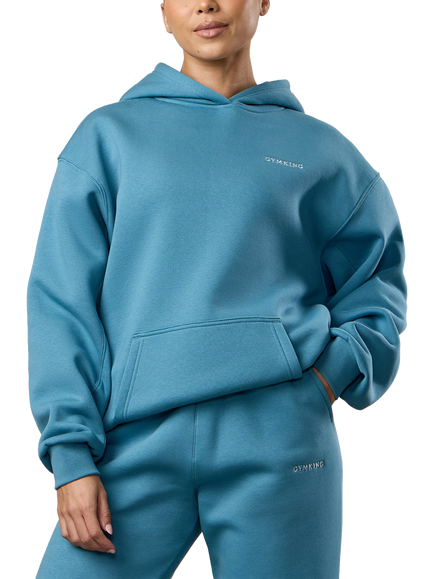 Gym King Cotton Rich Relaxed Fit Hoodie, Sea Mist, Sea Mist