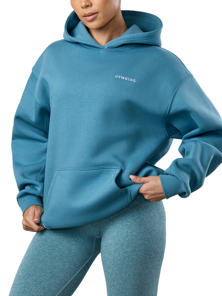 Gym King Cotton Rich Relaxed Fit Hoodie, Sea Mist - view 2, Sea Mist
