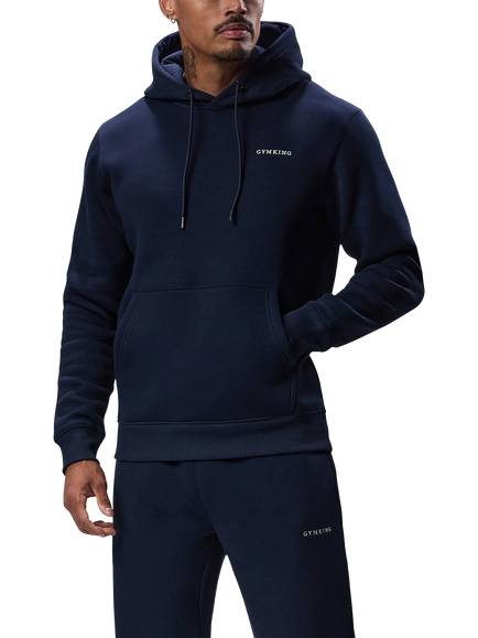 Gym King Cotton Rich Fundamental Hoodie, Navy