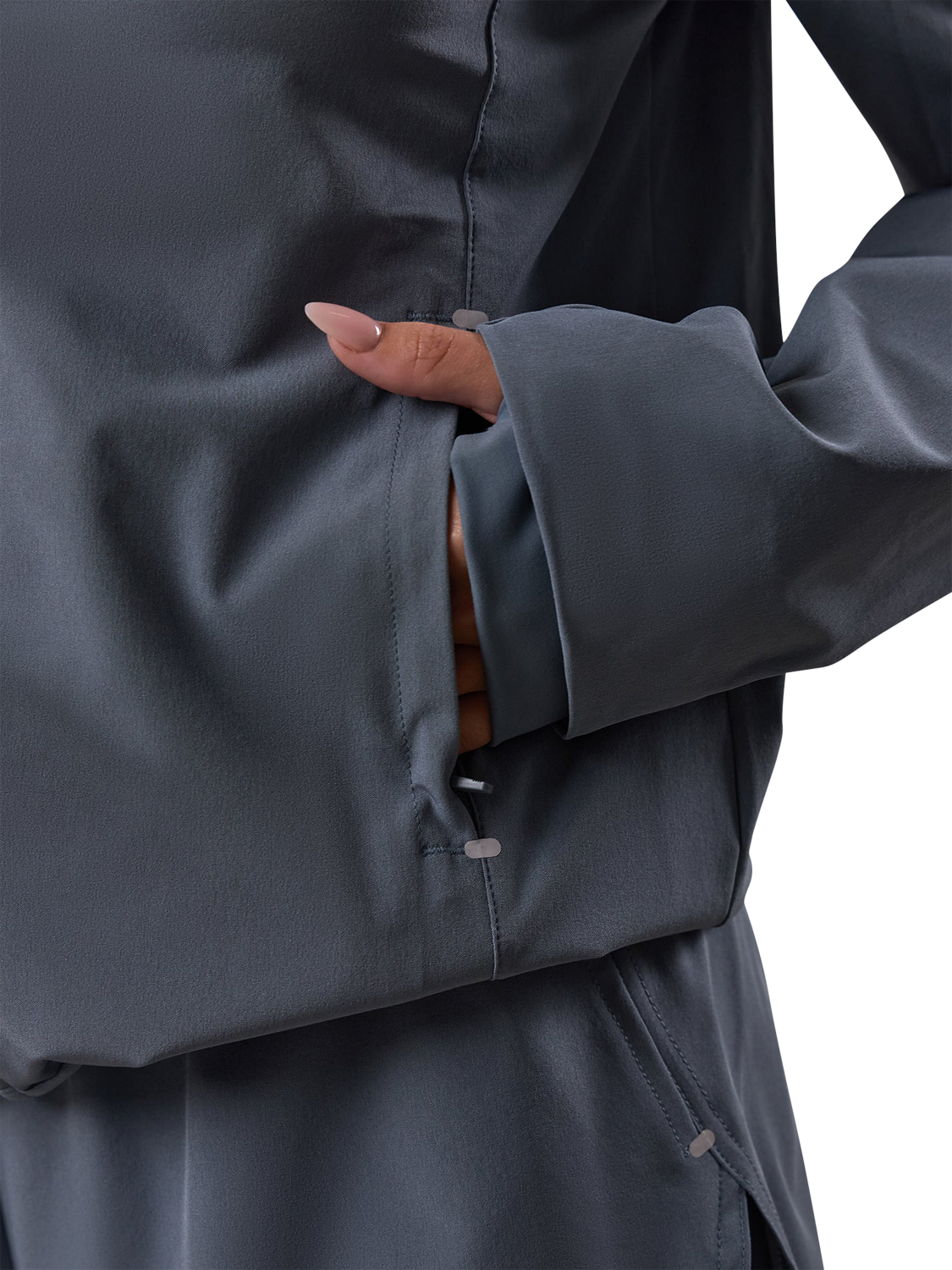 Product image 5 of 7, which shows Gym King Adapt Windbreaker Fitness Jacket, Storm Blue, 16