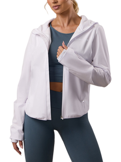 Gym King Adapt Windbreaker Fitness Jacket, White