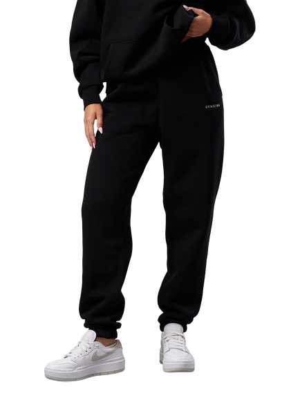 Gym King Women's 365 Boyfriend Fleece Joggers, Black, Black