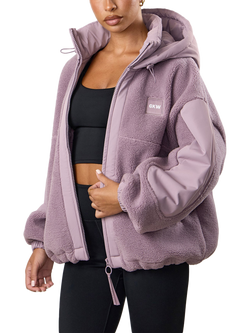 Gym King Women's Hooded Borg Jacket - view 2, Purple Fog