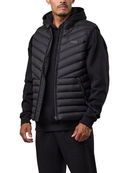 Gym King Men's Endurance Puffer Gilet, Black