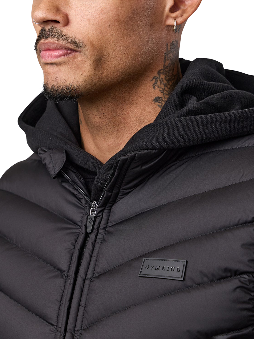 Product image 4 of 7, which shows Gym King Men's Endurance Puffer Gilet, Black, S