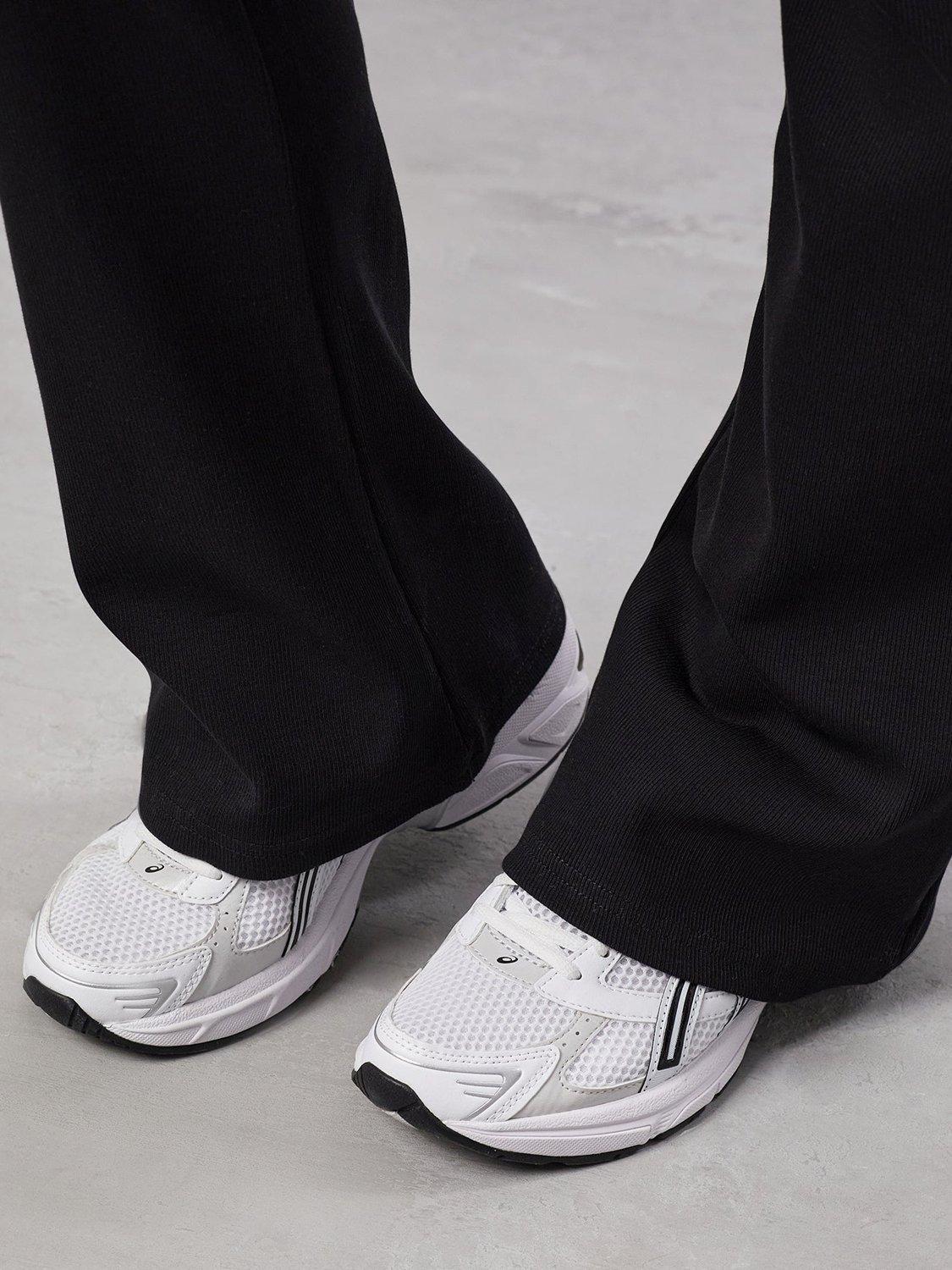 Product image 7 of 8, which shows Gym King Ribbed Flared Leggings, Black, 18