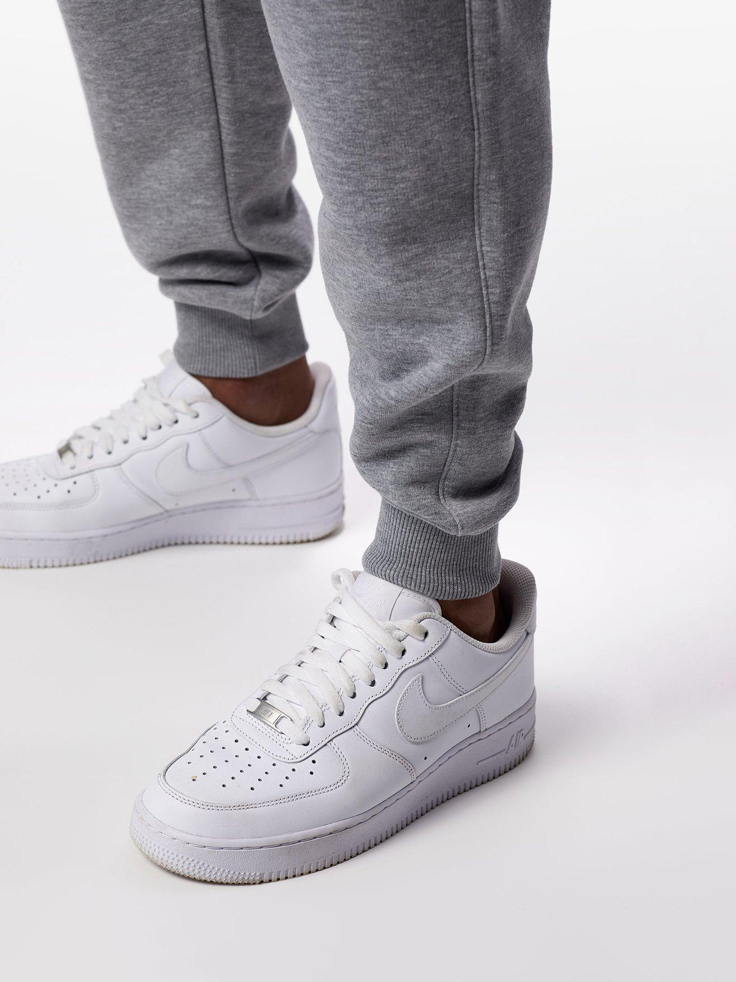 Product image 9 of 10, which shows Gym King Cotton Blend Linear Track Bottoms, Grey Marl, L