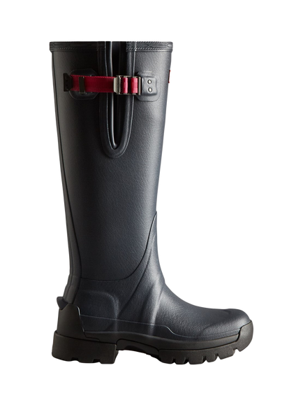 Hunter Balmoral Side Adjustable Wellington Boots, Navy/Peppercorn, Navy/Peppercorn