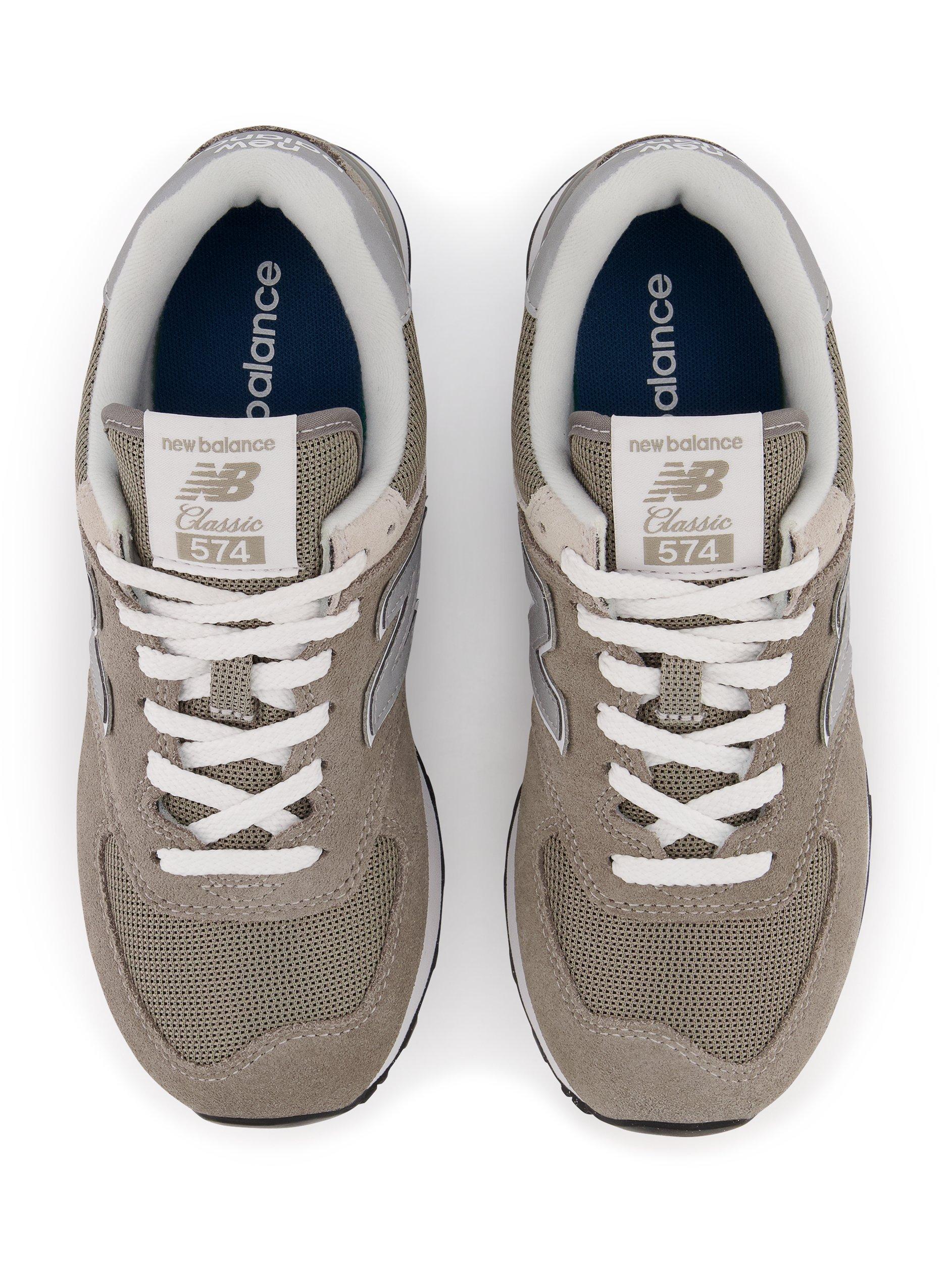 Product image 3 of 6, which shows New Balance 574 Lace-Up Trainers, Grey/Multi, 4