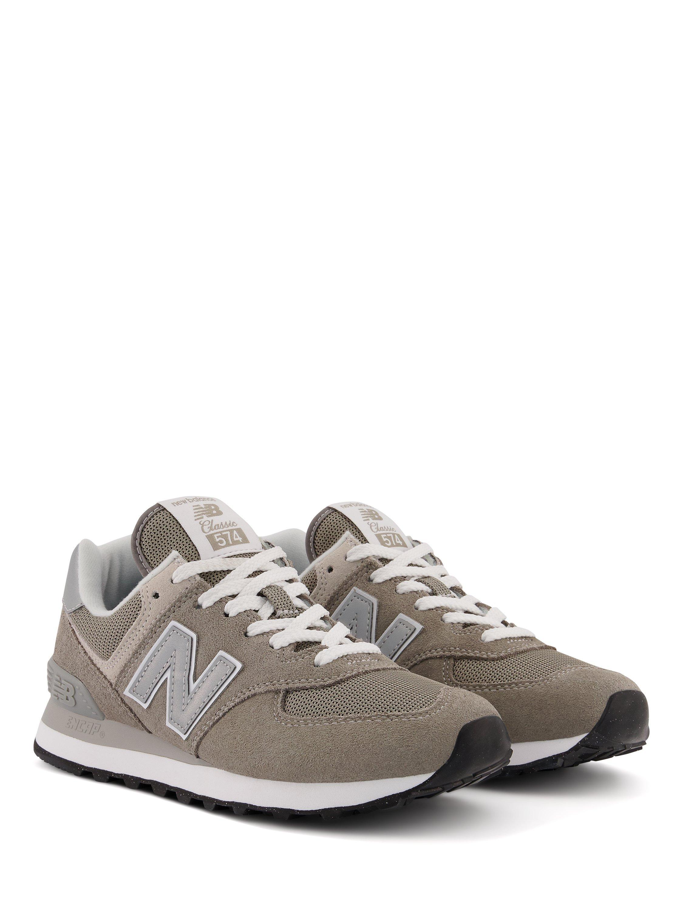 Product image 4 of 6, which shows New Balance 574 Lace-Up Trainers, Grey/Multi, 4
