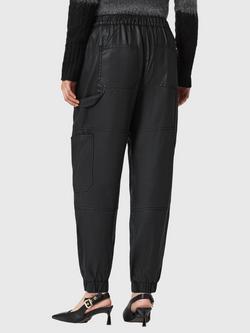 AllSaints Mila Coated Denim Trousers, Coated Black - view 2, Coated Black