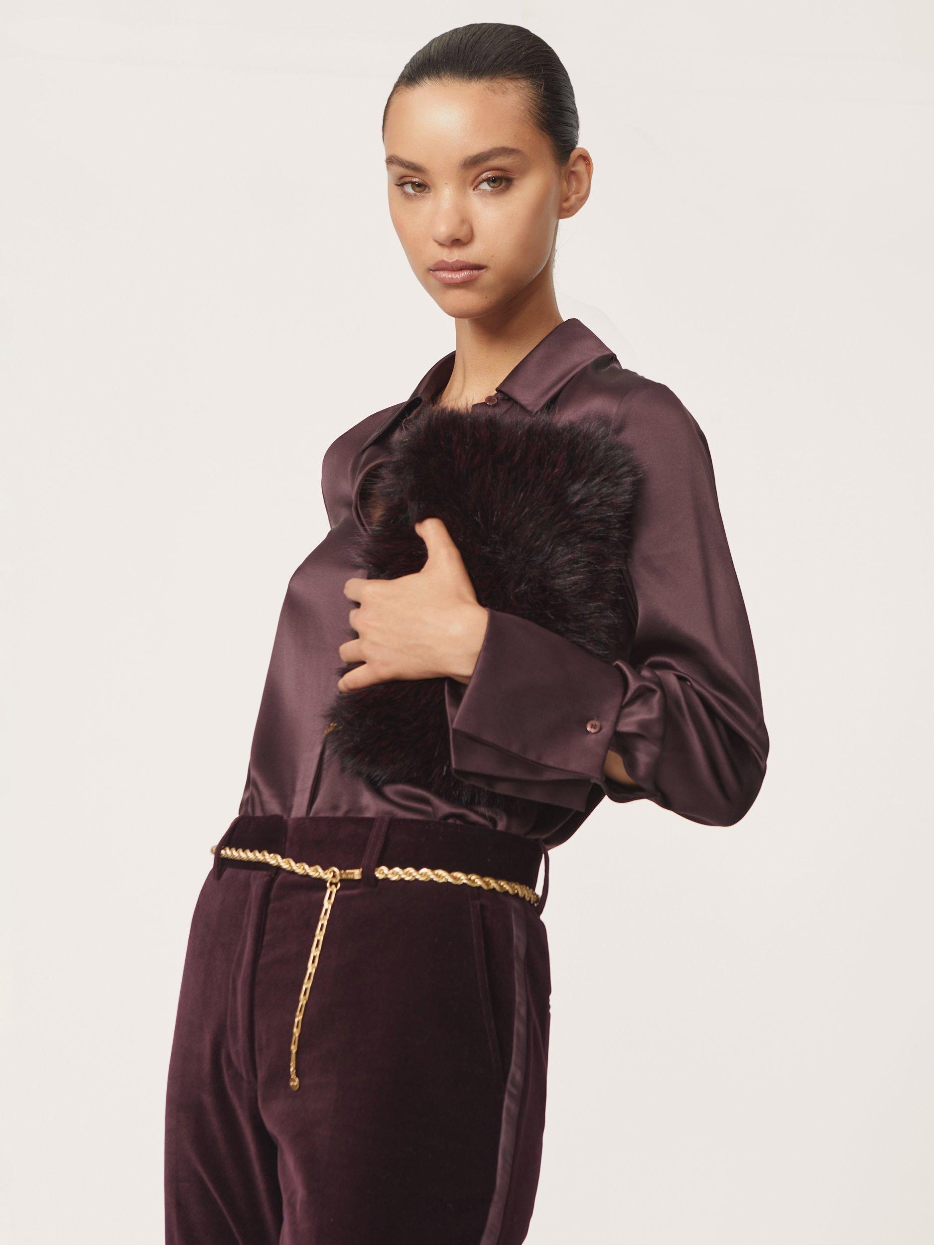 Product image 3 of 5, which shows Reiss Isabella Chain Belt, Gold, S-M