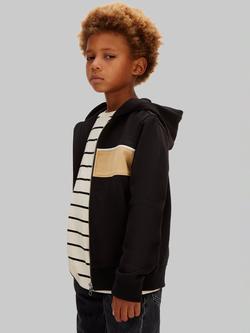 Calvin Klein Kids' Cotton Zipped Hoodie, Ck Black, Ck Black