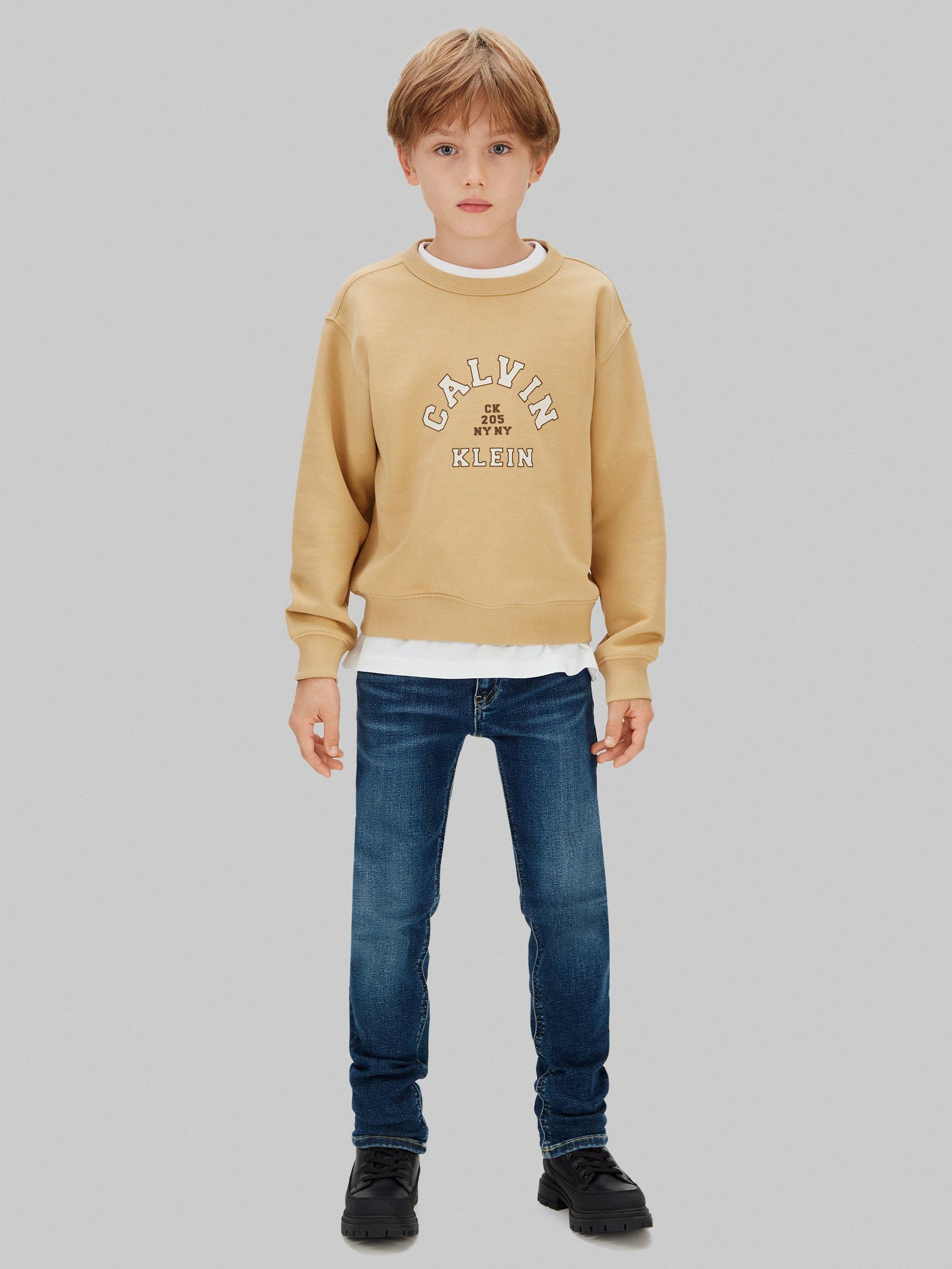 Product image 3 of 6, which shows Calvin Klein Kids' Straight Jeans, Dark Blue Visual, 6 years