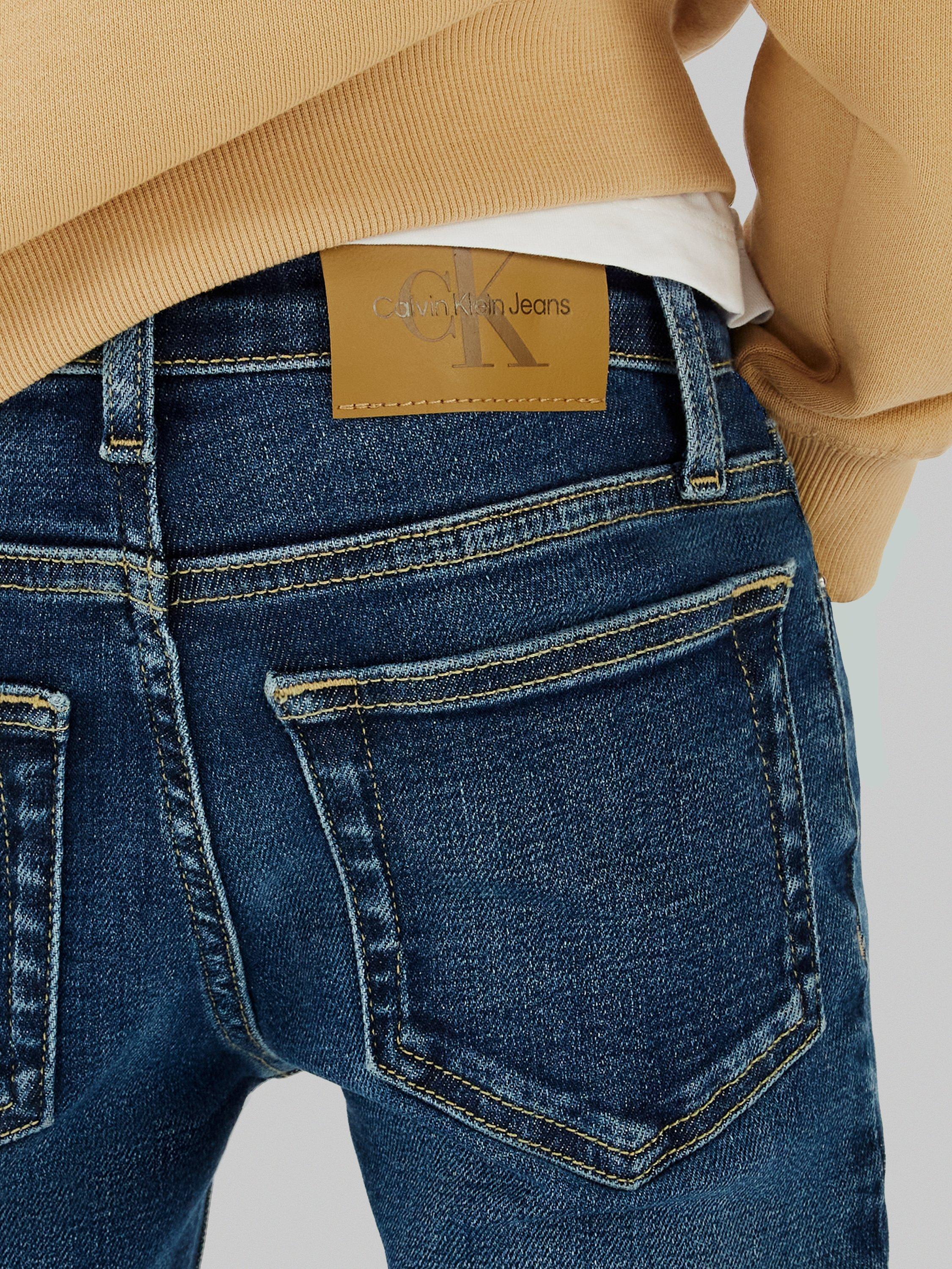 Product image 5 of 6, which shows Calvin Klein Kids' Straight Jeans, Dark Blue Visual, 6 years