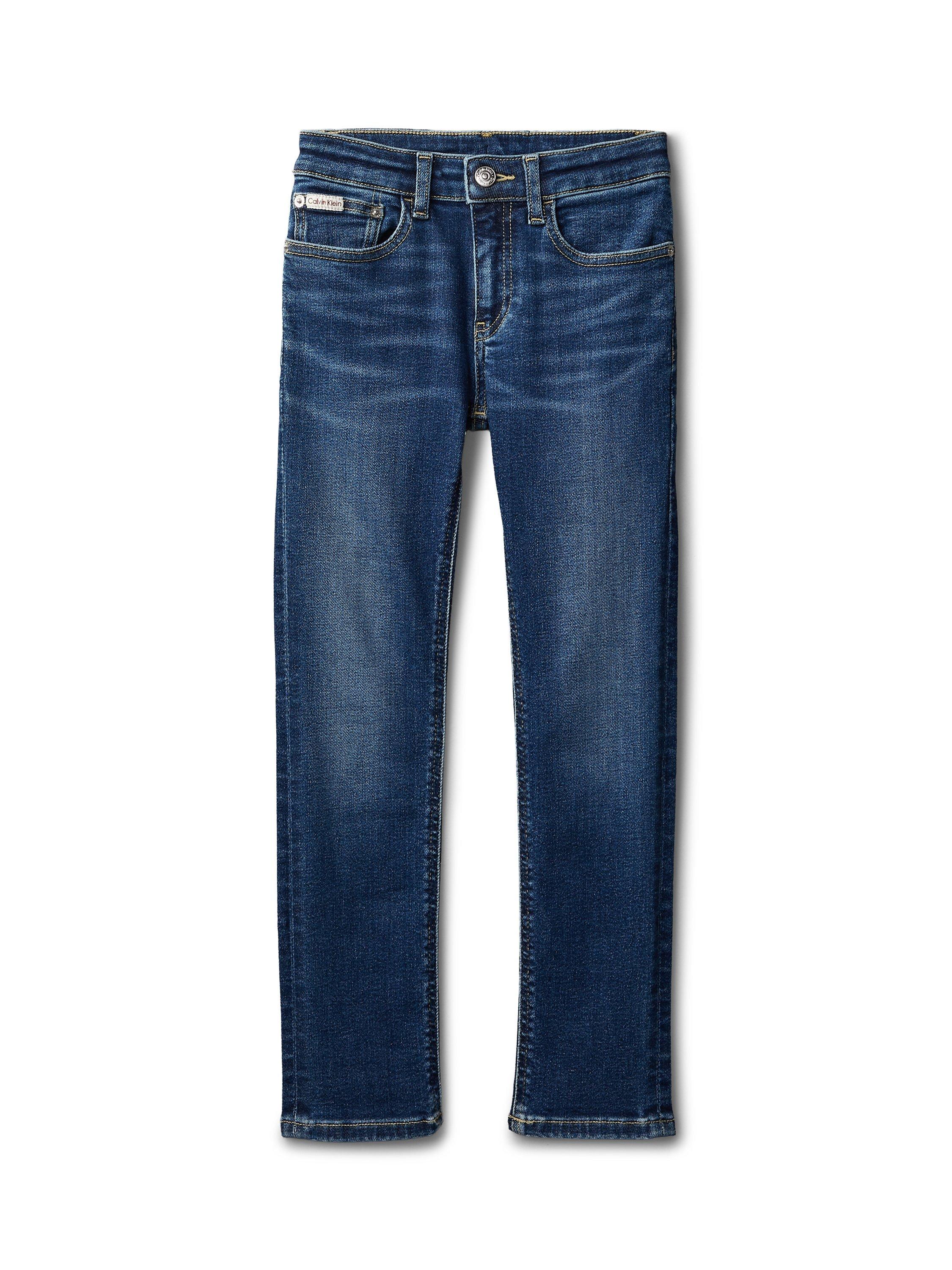 Product image 6 of 6, which shows Calvin Klein Kids' Straight Jeans, Dark Blue Visual, 6 years