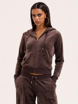 Juicy Couture Robertson Velour Hoodie, Brown, Brown