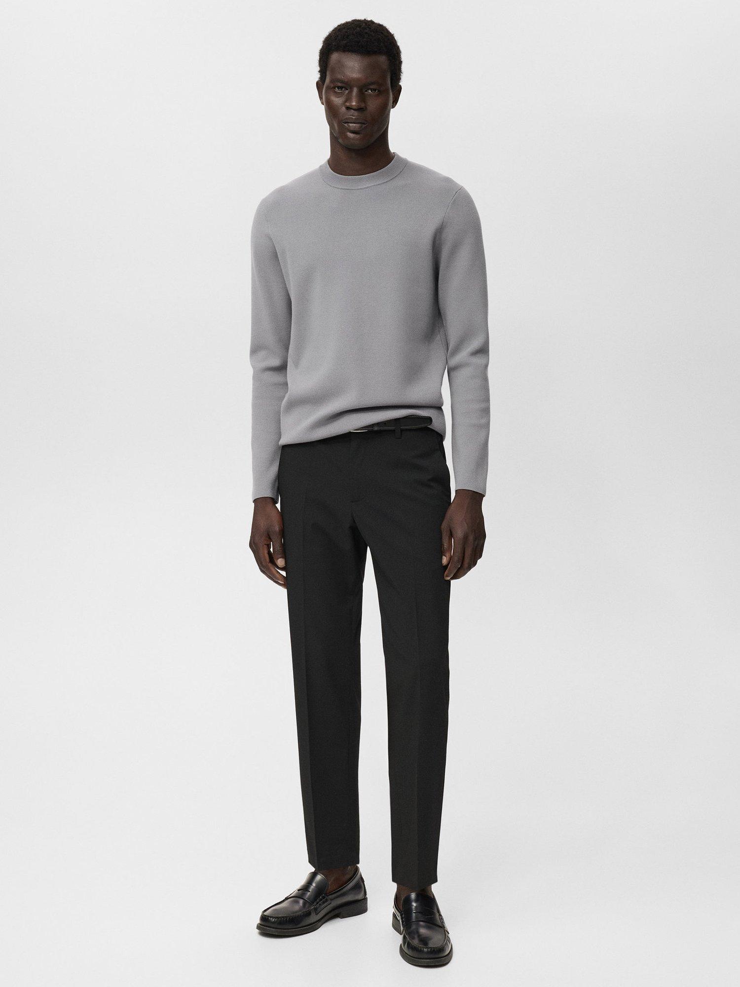 Product image 2 of 8, which shows Mango Luxus Crew Neck Jumper, Grey, XXL