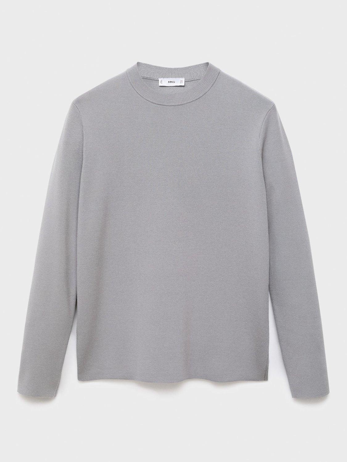 Product image 3 of 8, which shows Mango Luxus Crew Neck Jumper, Grey, XXL