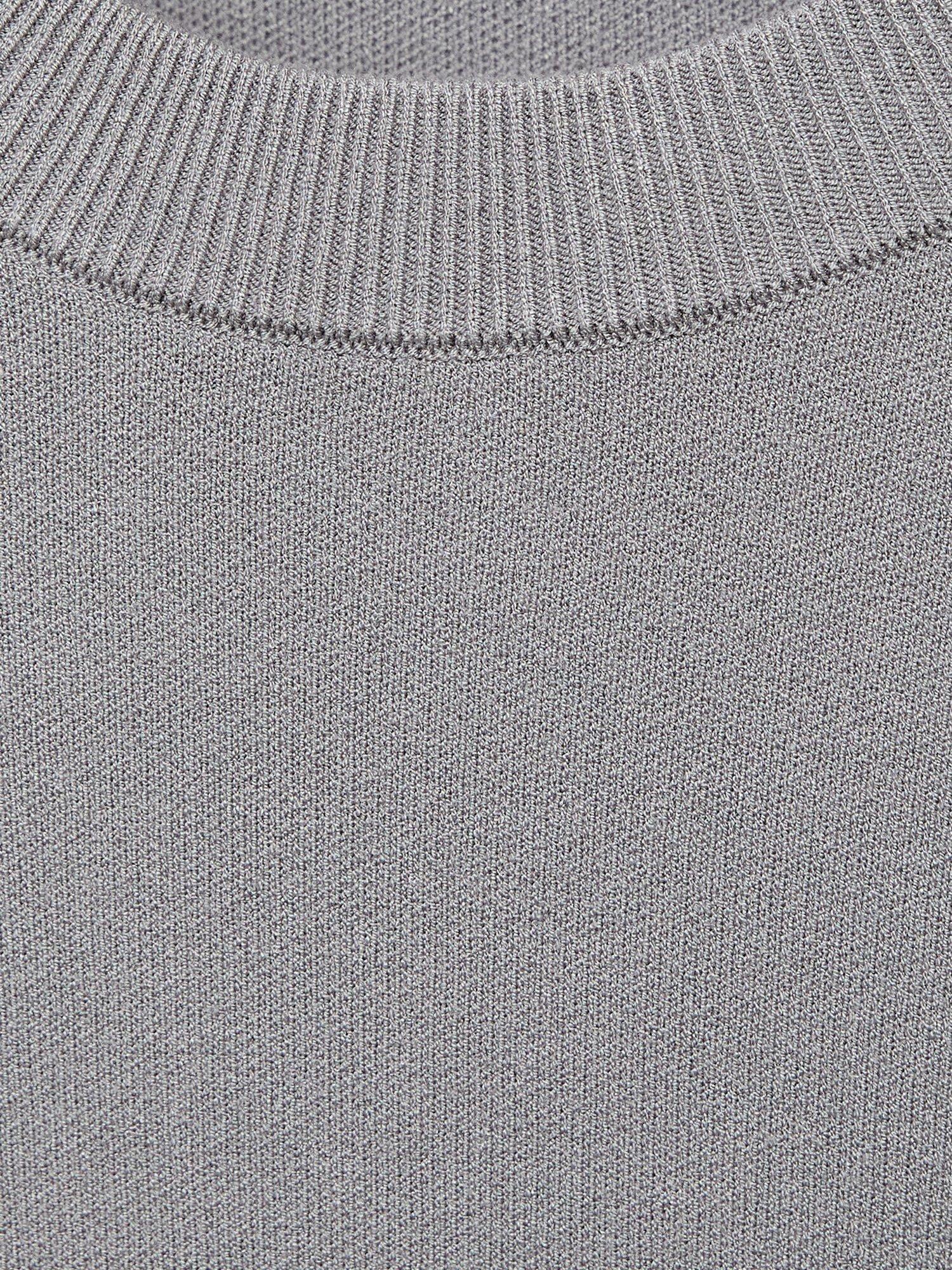 Product image 8 of 8, which shows Mango Luxus Crew Neck Jumper, Grey, XXL