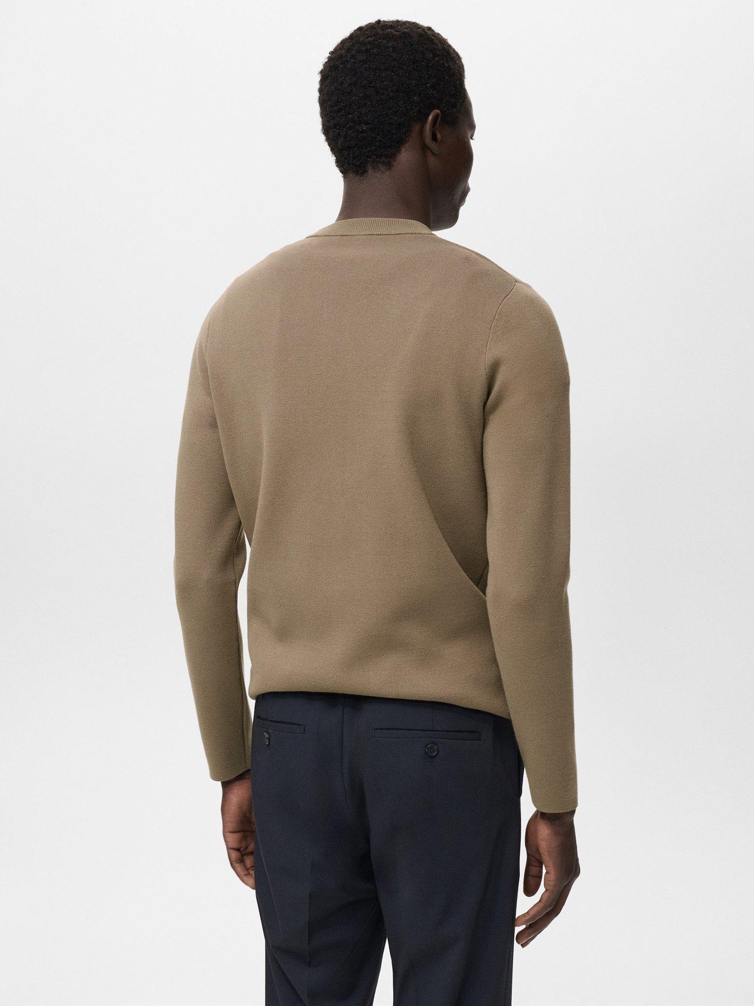 Product image 4 of 8, which shows Mango Luxus Crew Neck Jumper, Medium Brown, XXL