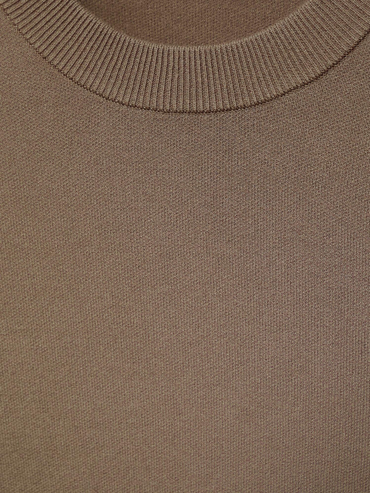 Product image 8 of 8, which shows Mango Luxus Crew Neck Jumper, Medium Brown, XXL