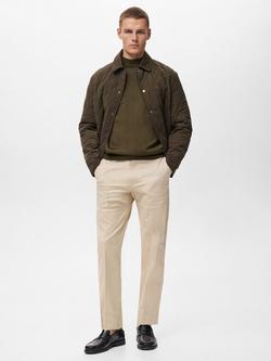 Mango Willy Wool Crew Neck Jumper - view 2, Dark Green