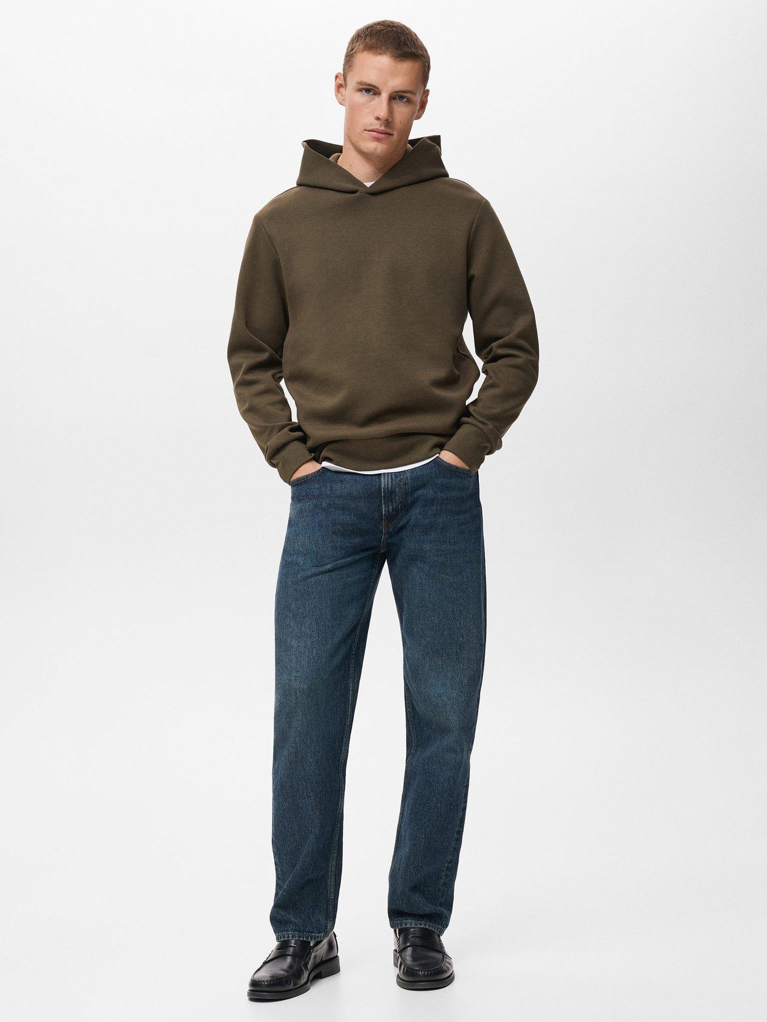 Product image 2 of 8, which shows Mango Bono Cotton Blend Hoodie, Dark Green, XS