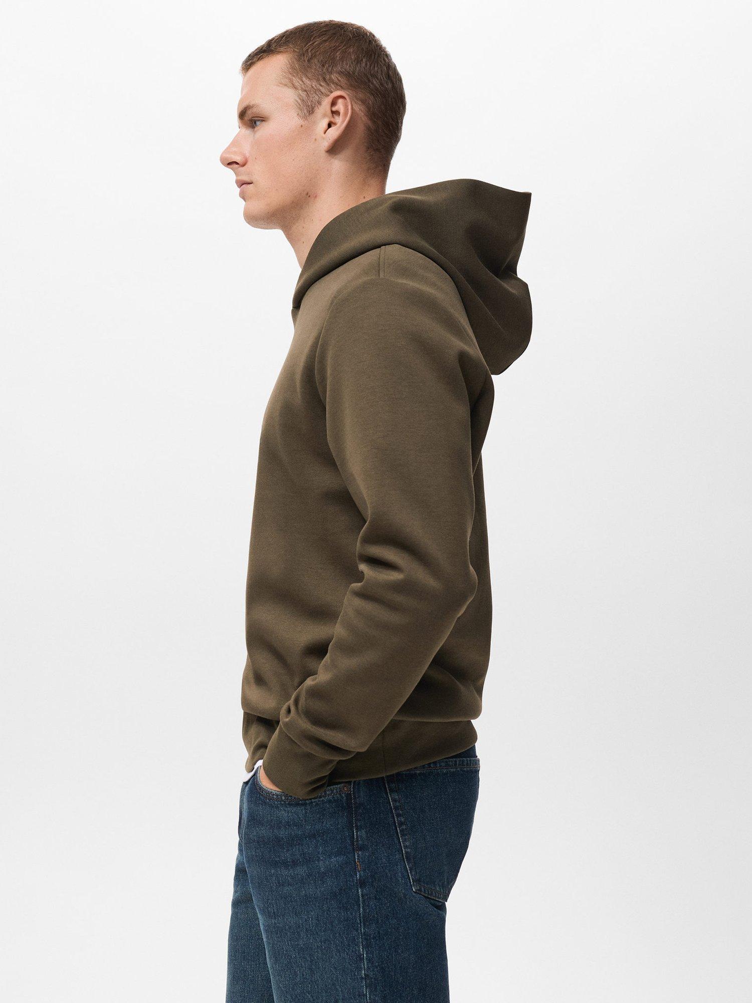 Product image 7 of 8, which shows Mango Bono Cotton Blend Hoodie, Dark Green, XS