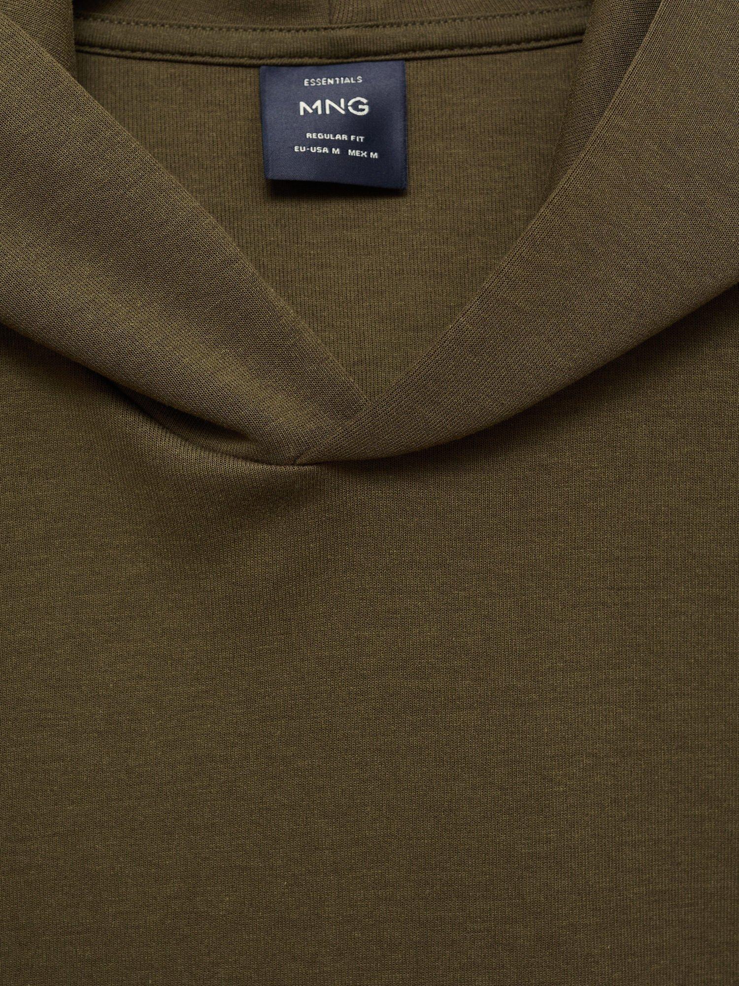 Product image 8 of 8, which shows Mango Bono Cotton Blend Hoodie, Dark Green, XS