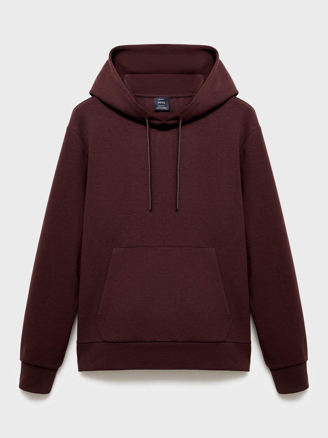 Product image 3 of 8, which shows Mango Bono Cotton Blend Hoodie, Dark Red, XXL