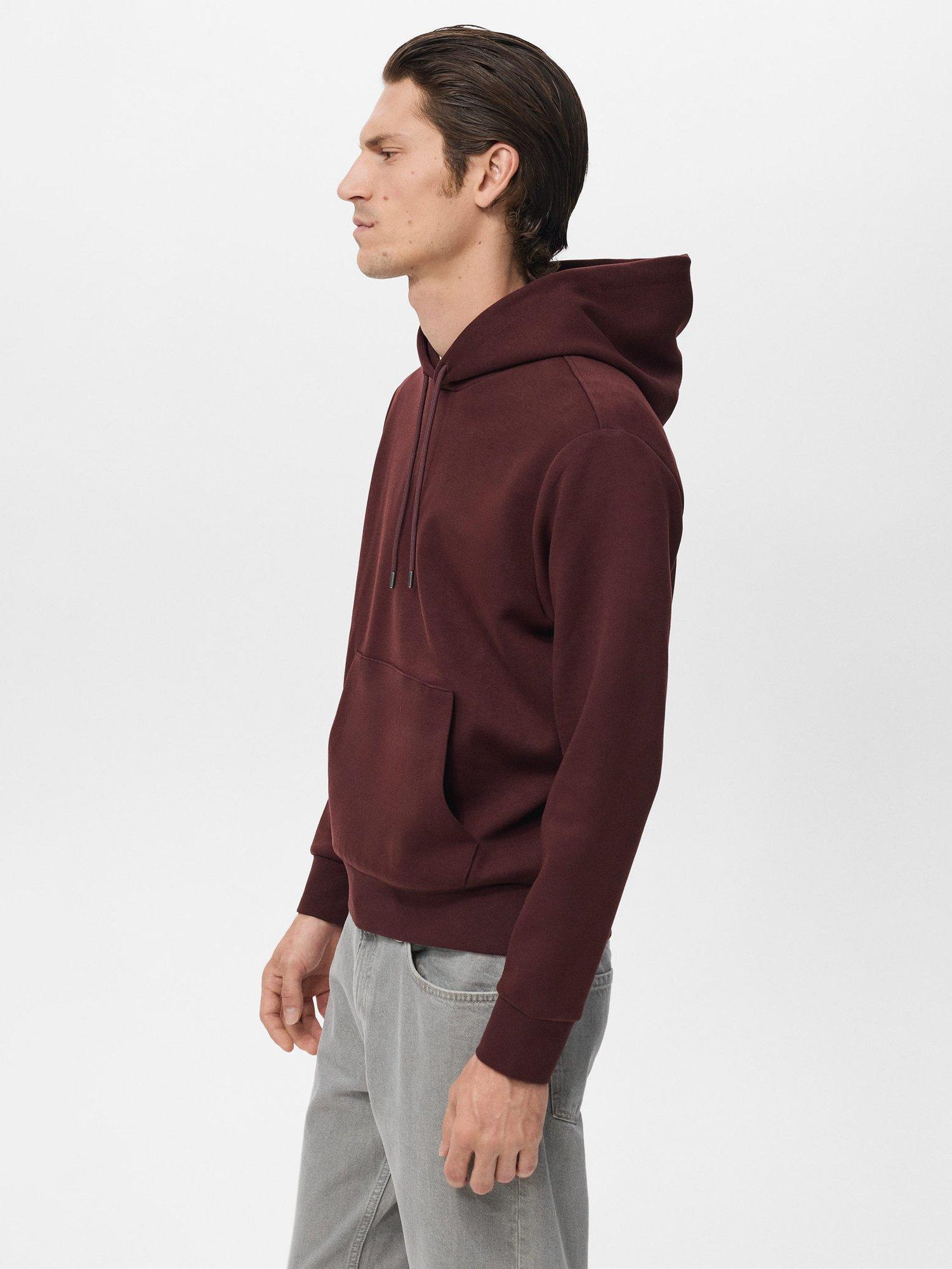 Product image 7 of 8, which shows Mango Bono Cotton Blend Hoodie, Dark Red, XXL
