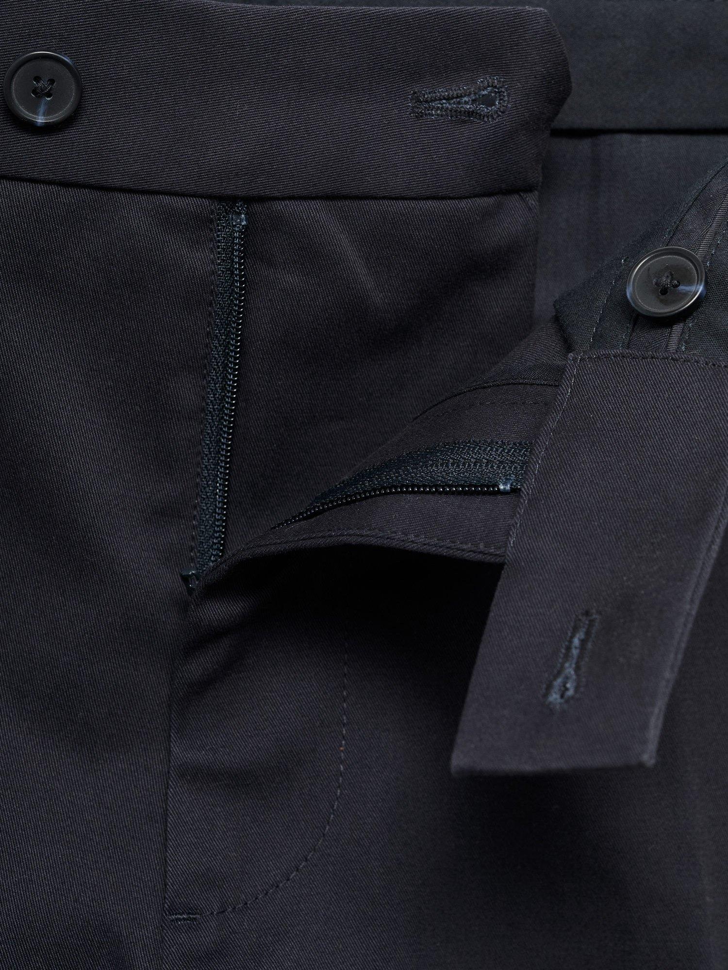 Product image 7 of 7, which shows Mango Nicco Stretch Cotton Blend Trousers, Navy, 31