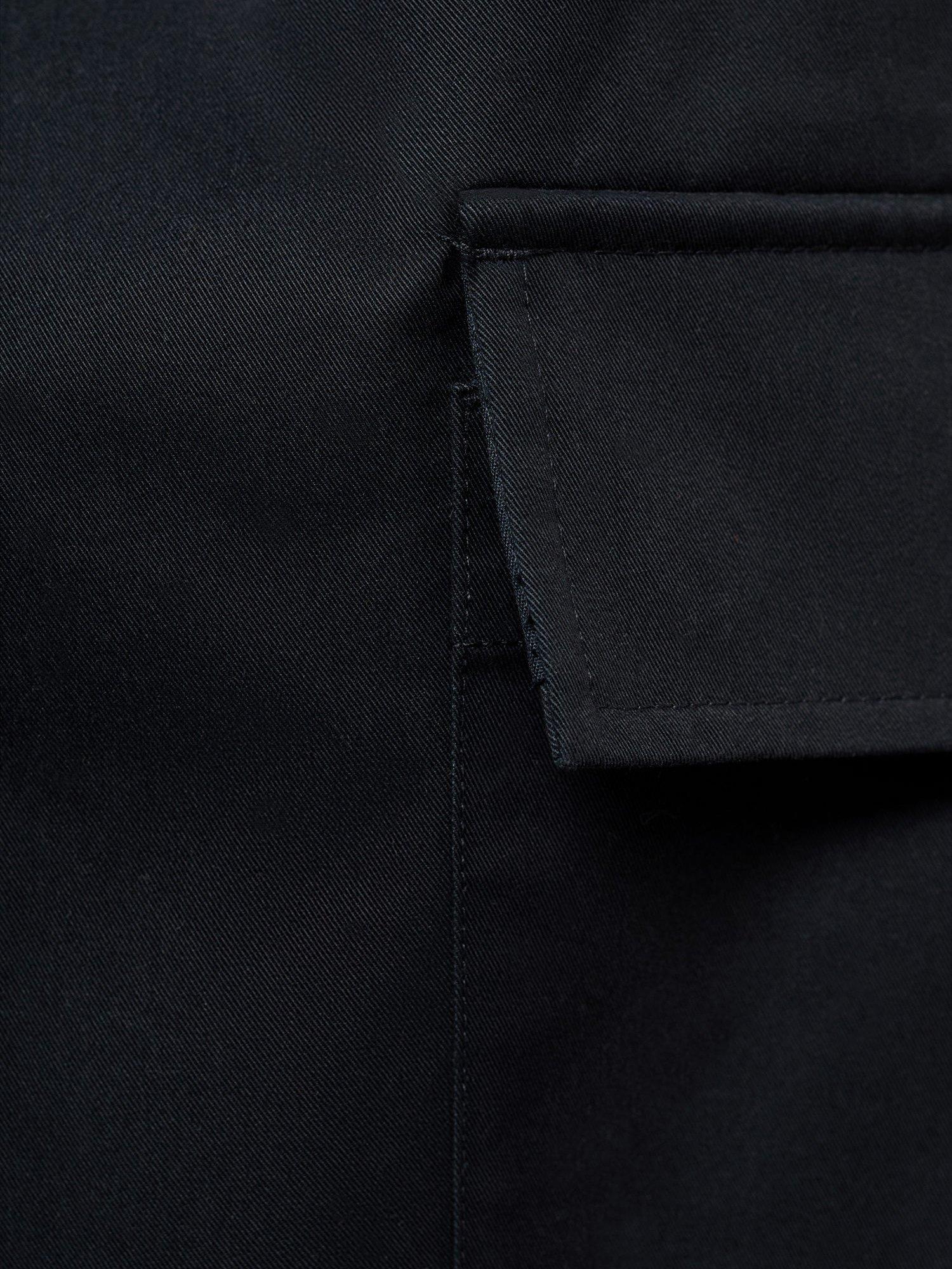 Product image 5 of 8, which shows Mango Straight Cut Cargo Trousers, Navy, 30