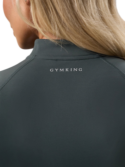 Gym King 365 Sports Funnel Neck Top - view 2, Green Smoke