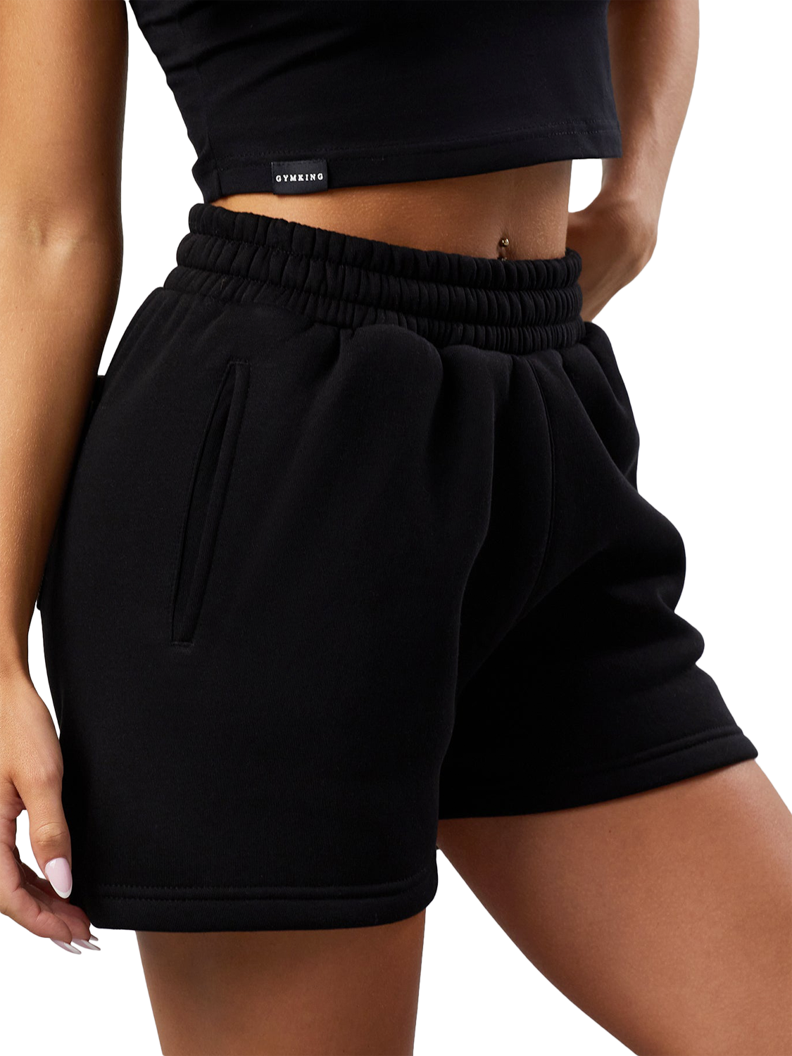 Product image 5 of 6, which shows Gym King 365 Fleece Shorts, Black, 8