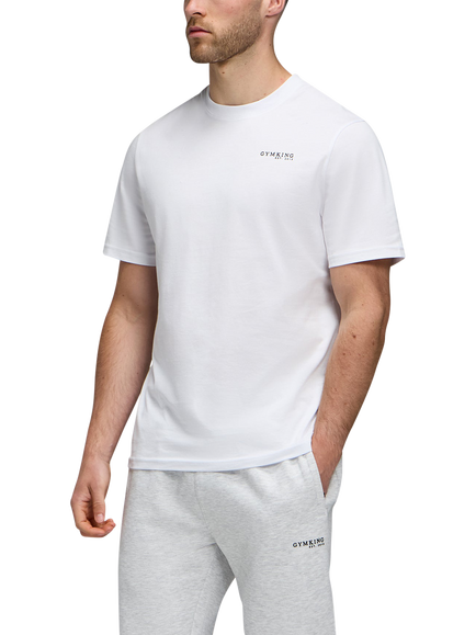 Gym King Pure Cotton Established Short Sleeve T-Shirt, White