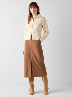 L.K.Bennett Lancy Faux Suede Skirt, Toffee, Toffee