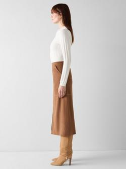 L.K.Bennett Lancy Faux Suede Skirt, Toffee - view 2, Toffee