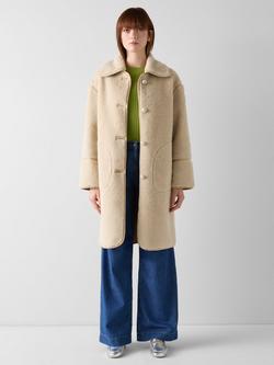 L.K.Bennett Farah Borg Coat, Ecru, Ecru