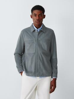 Kin Suede Overshirt, Blue, Blue