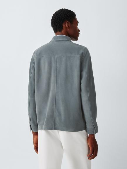Kin Suede Overshirt, Blue - view 2, Blue