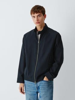 John Lewis Shower Resistant Harrington Jacket, Sky Captain, Sky Captain