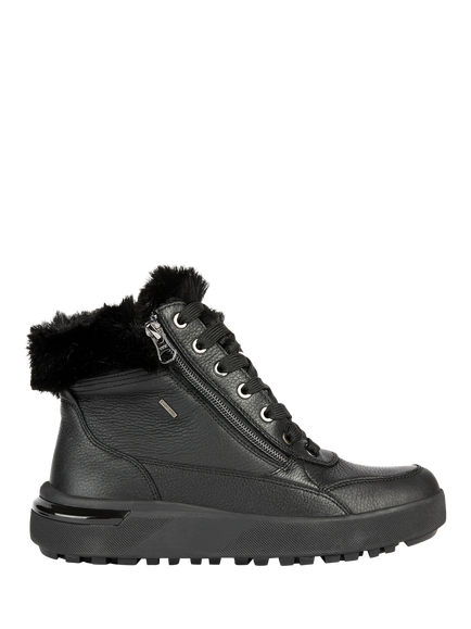 Geox Dalyla ABX Leather Blend Ankle Boots, Black, Black