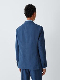 John Lewis J. Lewis Italian Premium Puppytooth Wool Blend Regular Fit Suit Jacket, Blue Check - view 2, Blue Check