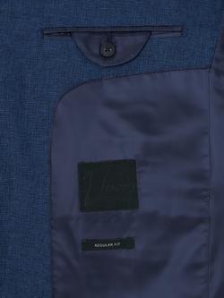 John Lewis Premium Puppytooth Wool Blend Regular Fit Suit Jacket, Blue Check - view 2, Blue Check