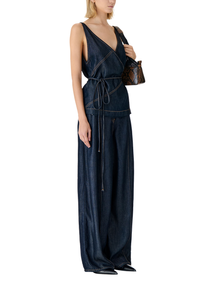 IRO Remy Wide Leg Jeans, Dark Blue - view 2, Dark Blue